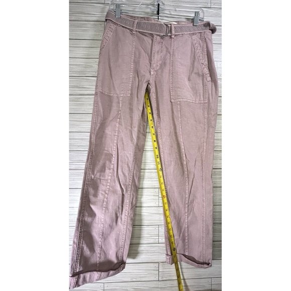 Anthropologie The Wanderer ‎ Utility Cargo Pants Pockets Stretch Pale Pink SZ 27 - Picture 10 of 10